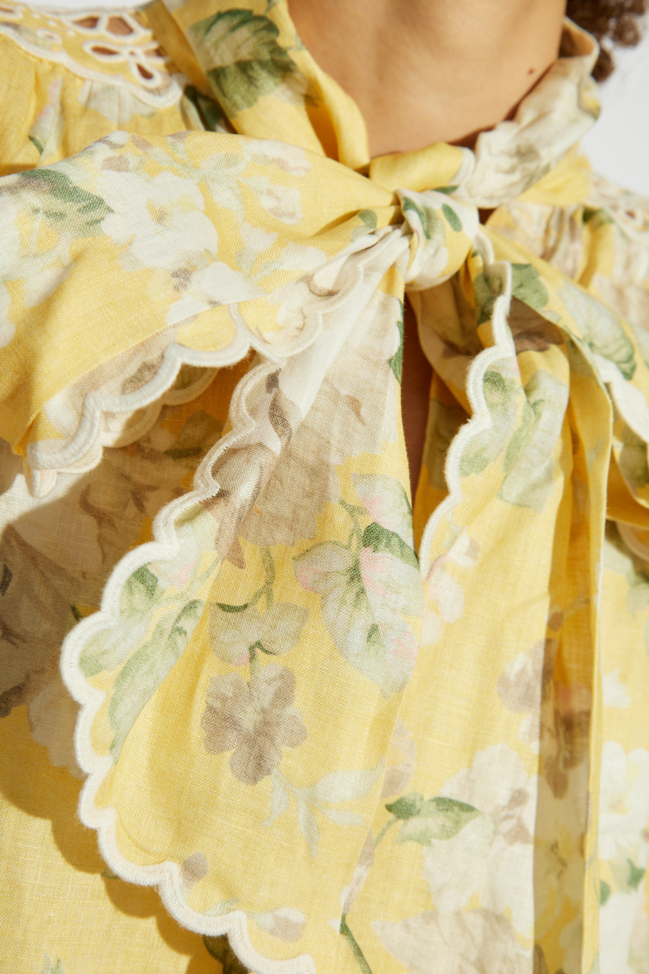 ワンピース ZIMMERMANN Woman Dress Yellow 0797DRS252 YFL Yellow Dress with floral pattern Zimmermann - Vitkac AS